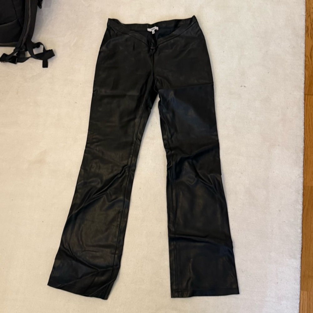 Miaou low rise faux Leather Pants